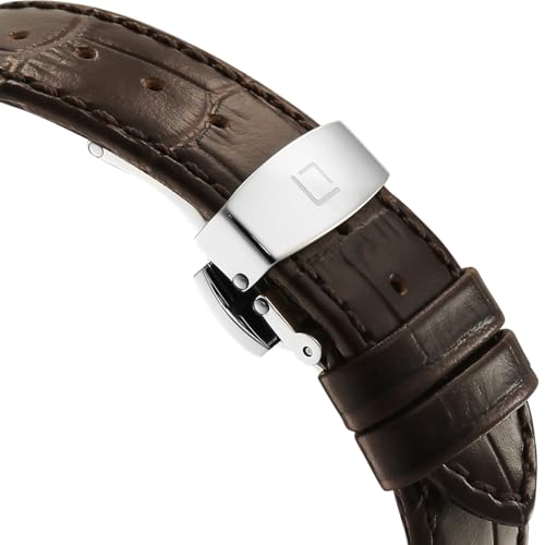 Xylys Waltz-L with Analog with Date Quartz Silver Dial Two Toned Leather Strap Watch for Women - 45028BL01E