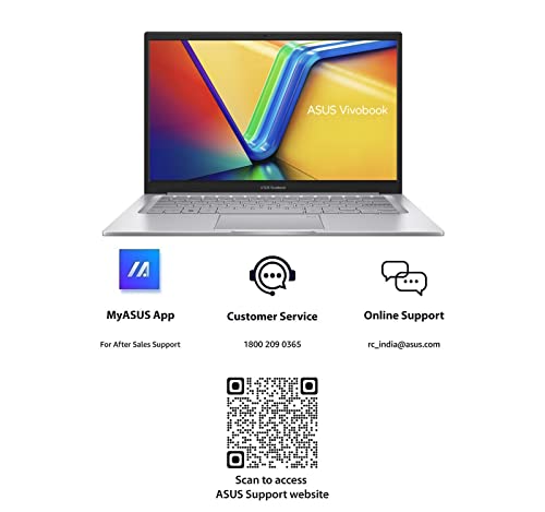 ASUS Vivobook 14, Intel Core i3 13th Gen 1315U, 8GB RAM, 512GB SSD, FHD 14", Windows 11, Office Home 2024, Cool Silver, 1.40kg, X1404VA-NK761WS, Intel UHD, M365 Basic (1Year)*, Backlit Keyboard Laptop