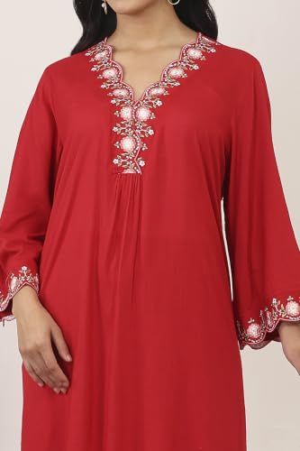 Rangriti Rayon Solid A-Line Casual Kurta With Palazzo