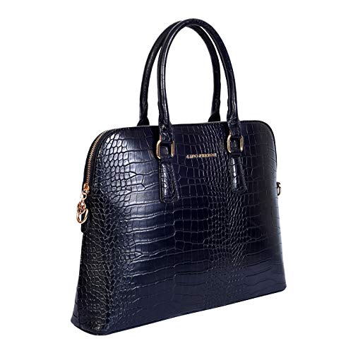 Lino Perros Womens Black Synthetic Leather Satchel (Black)