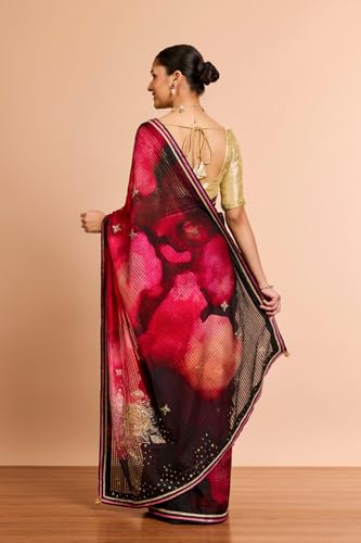 Taneira Women Multicolor Pure Silk Cotton Printed Embroidered Saree with Unstitched Blouse Piece (SAIP09AC2558-Multicolour)
