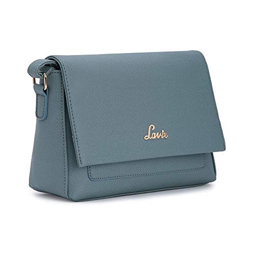 Lavie Rigel Textured Horizontal Flap Over Women's Sling Bag (P Blue)