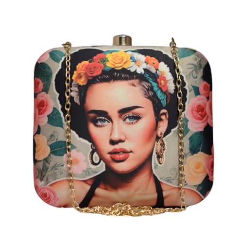 Artklim Miley Cyrus Printed Clutch