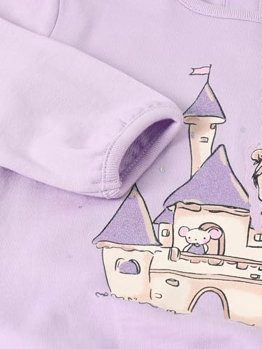 Max Girls Printed Leggings Set(Purple_6-12 M)