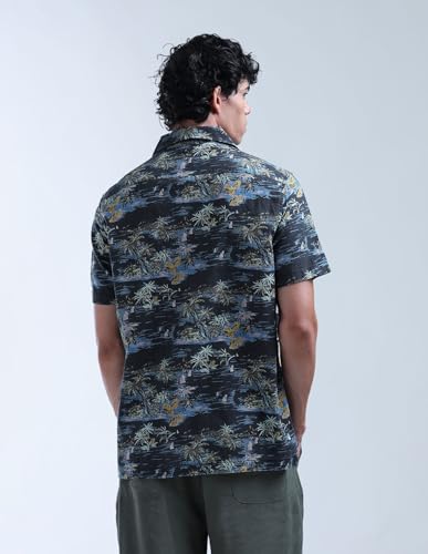Tropical Printed Pure Cotton Cuban Shirt