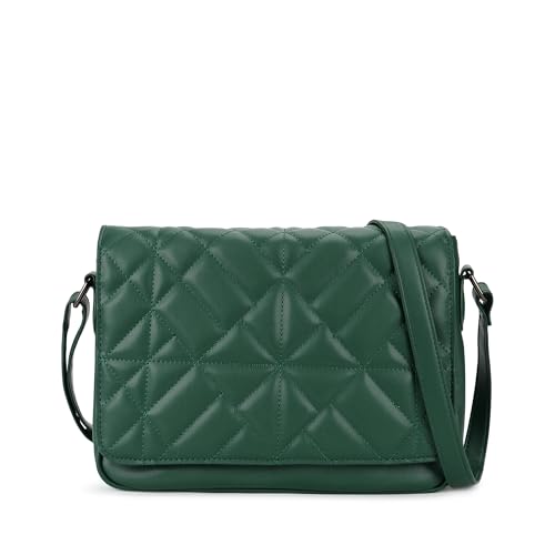 Fastrack Quilted Messenger Bag for Women, Girls and Ladies | Ladies Purse Handbag Green