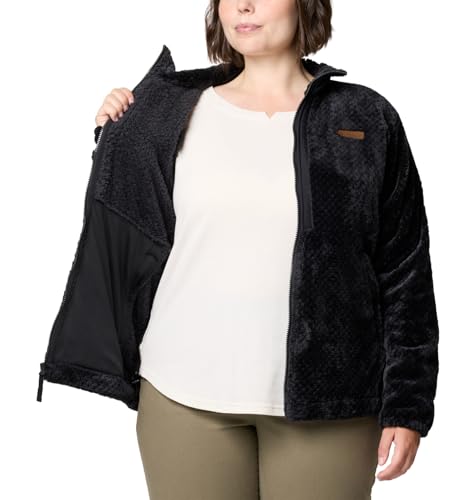 Columbia womens Fire Side Full Zip III, Black, Medium