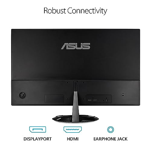 ASUS 27" 1080P Gaming Monitor (VZ279QG1R) - Full HD, IPS, 75Hz, 1ms, Extreme Low Motion Blur, FreeSync, Eye Care, DisplayPort, HDMI, Tilt Adjustable, Ultra-Slim, Black