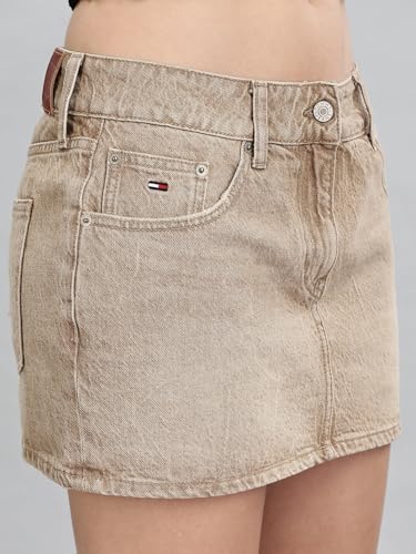 Slim Fit Solid Mid Rise Skirt