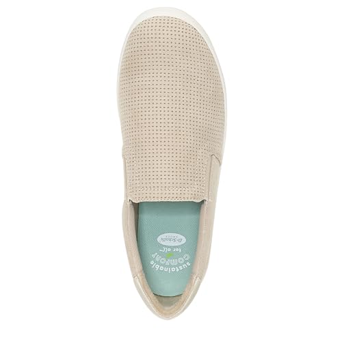 Dr. Scholl's Women's Madison Sneaker, Oyster Microfiber, 8.5 Wide