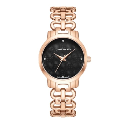 Giordano Analog Black Dial Women's Watch-C2204-33