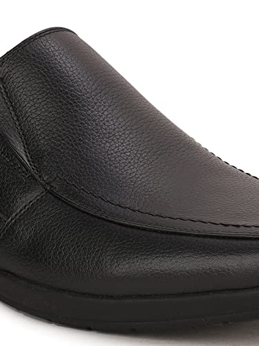 Bata Mens New Dune Slipon Black Leather Formal Shoes