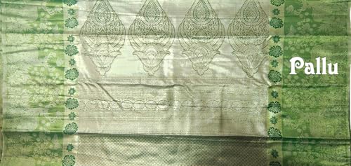 VFCollections Women's Traditional Handloom Kanchipuram Silk Pure Pattu Sarees | Rich Zari Woven Design | Bridal Saree | Unstitched Blouse-1