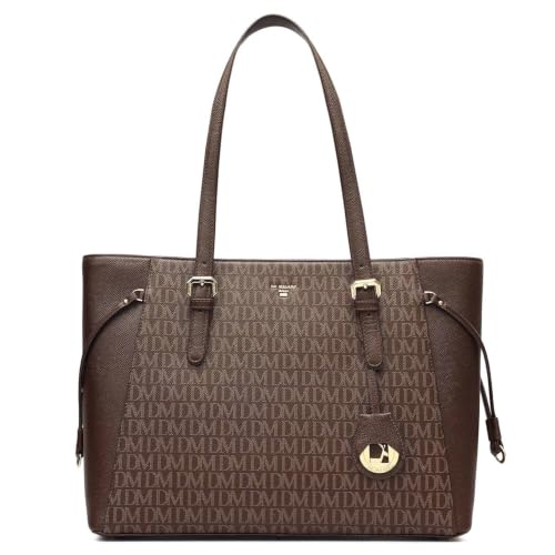 Da Milano Leather Tote Bag for Women - Walnut Brown (LB-0369M-A)