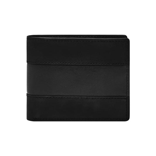 Fossil Men Leather Everett Black Wallet Ml4400001