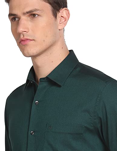 Arrow Men's Slim Fit Shirt (ARADOSH1314_Dark Green 44)