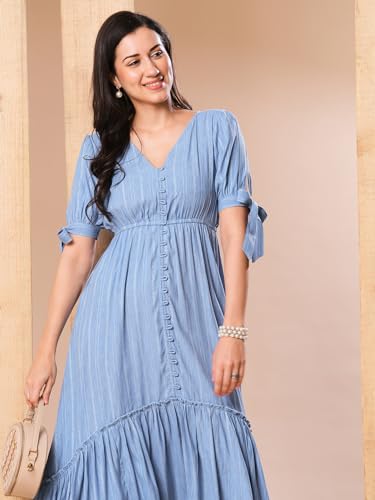 Globus Women Ethnic Dresses (GS567768_Blue_2XL)