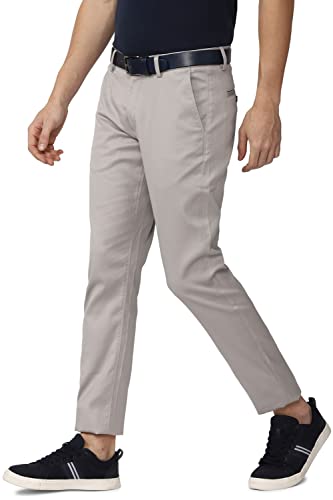 Men Grey Solid Trousers