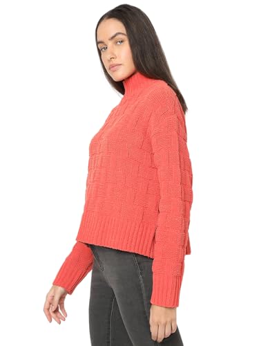 VERO MODA Womens Regular Fit Pink Sweater