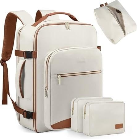Jemvih Large Travel Backpack Carry Bag for Men & Women – Multi-Compartment Luggage Bag with Shoe Compartment, Laptop Sleeve & Bottle Holder,Travel Bag for Office, Gym & Trips
