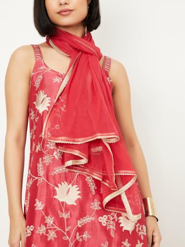 Max Women's Wool Kurta Set (CTKST53002A_RED