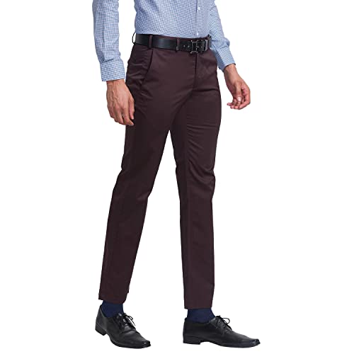 Park Avenue Fancy Brown Trouser (Size: 32)-PMTA07069-O9