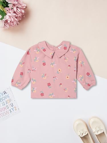 Max Girls Printed Shorts Set (Pink_12-18 M)