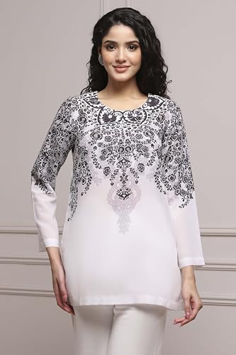 Biba Women Black Art Silk Regular Kurta_32