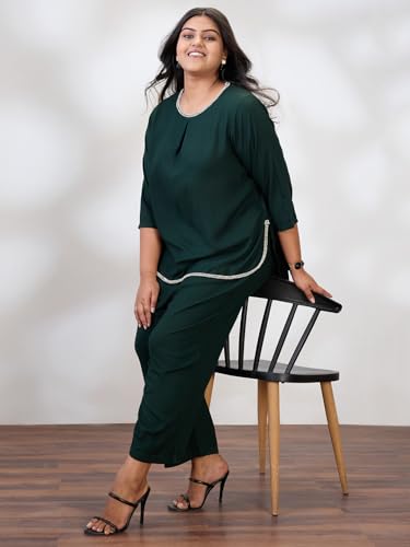 Globus Women Co-ord Set (GS576658_Green_5XL)