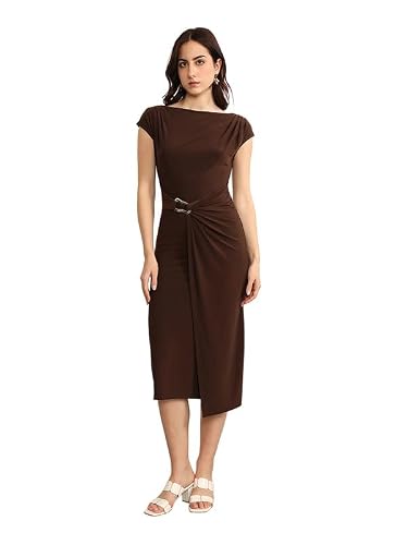 Kazo Mural Midi Dress (Brown XL)