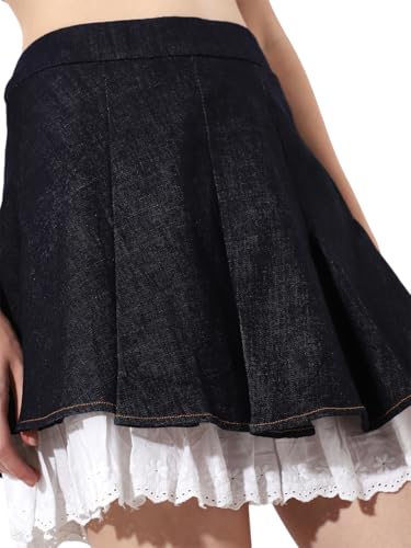 ONLY Women's Flared Blue Skirt