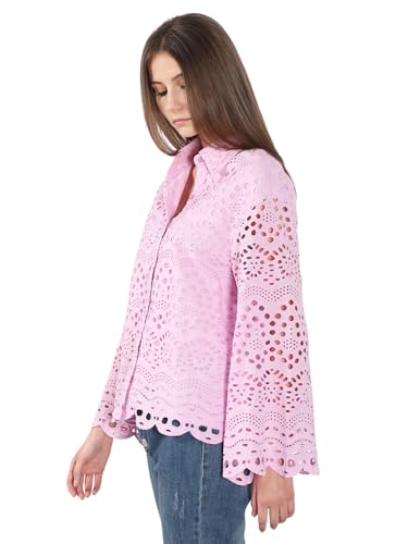 Vero Moda Women's Regular Fit Pink Shirt