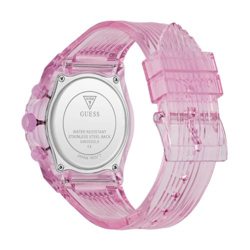 GUESS Round 39mm Pink Dial Analog Women Watch - GW0032L9