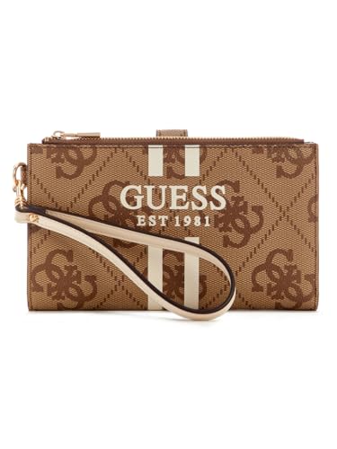 GUESS Latte Logo Printed Laurel Zip Organizer Wallet