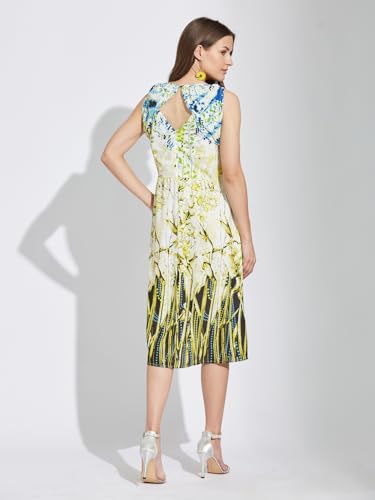 Latin Quarters Women Black Sleeveless Boat Neck Printed Casual Dress_M