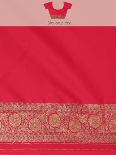 MOHEY Women's Mustard Yellow Art Silk Zari Weave Saree (MUSTARD YELLOW)