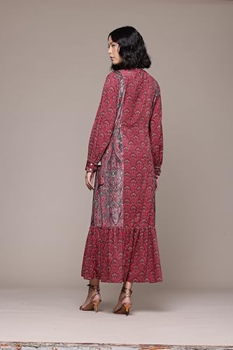 Aarke Ritu Kumar Deep Pink Aaira Velvet Long Dress