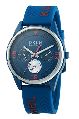 Daniel Klein Silicone Analog Blue Dial Men's Watch-DK.1.12279-5