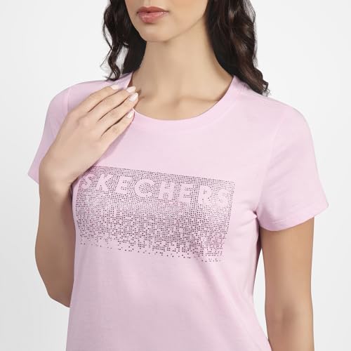 Skechers Women's Rhinestone Cascade Modern TEE (TS150A-WPK_L)