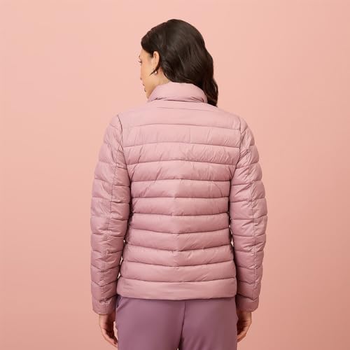 NYKD By Nykaa Ultra Light Weight Puffer Jacket with Inbuilt Bag (Set of 2)-NYAT405-Blush (M)