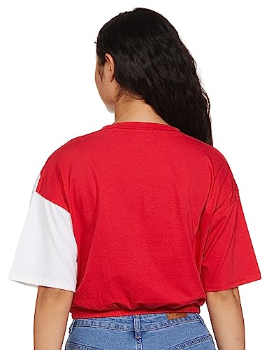 Pepe Jeans Women's Regular Fit Colour Block T-Shirts