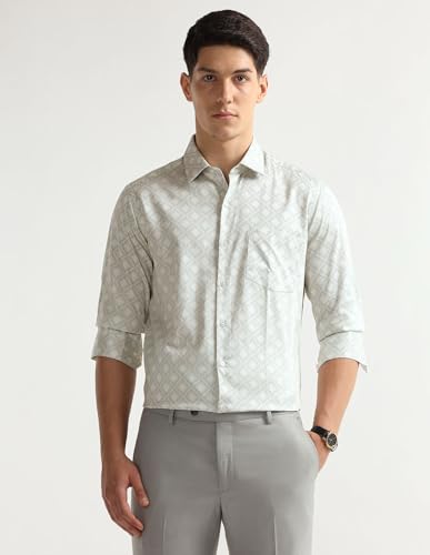 Arrow Green Formal Shirt_ARAEOSH3097_40
