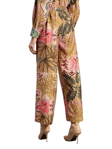 VERO MODA Women's Straight Fit High-Rise Multicolor Pants