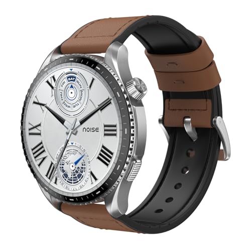 Noise Newly Launched Halo 3 Smart Watch with 1.43” AMOLED Display, 1000 NITS Brightness, Premium Metal Design, Powered by AI Pro, AI Transcription, Morning Briefs, 7-Day Battery(Vintage Brown)