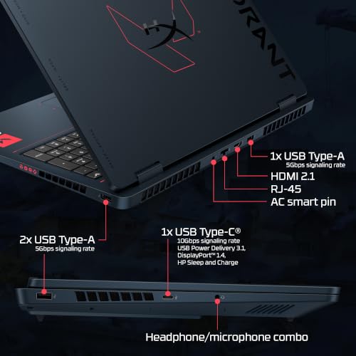 HP HyperX OMEN 16 (Valorant Edition) AMD Ryzen 7 8745HX, 8GB-RTX 5060, 16GB DDR5 (Upgradeable) Care