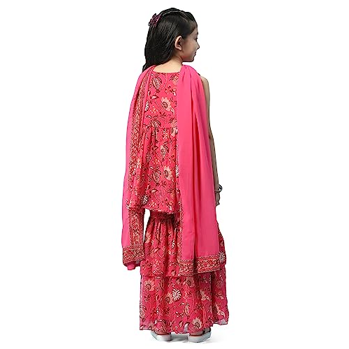 BIBA GIRL SOLID; EMBROIDRED GATHERED KID(KW5399_PEACH_15)