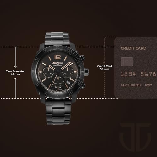 Titan Octane Classic Sporty Quartz Chronograph Black Dial Stainless Steel Strap Watch for Men-NS90157NM01