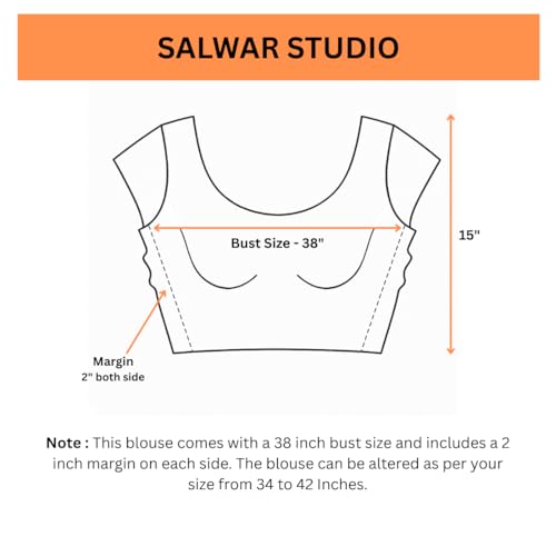 S SALWAR STUDIO Pink Silk Embroidered Readymade Alterable Blouse