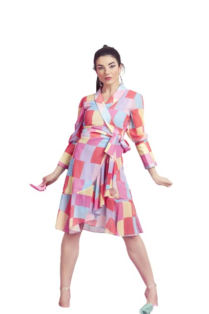 The Grooming Collection - Georgette Wrap Tie Dress (X-Large)