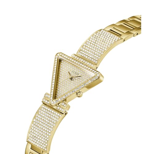 GUESS Stainless Steel Women 30 Mm Gold Dial Analog Watch- Gw0644L2